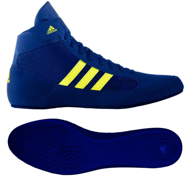 Adidas Havoc KIDS Wrestling Shoes Boxing Shoes Combat Sport Shoes Blue BD7637