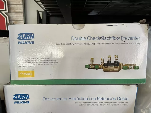 Zurn Wilkins 1" 350 Double Check Backflow Preventer