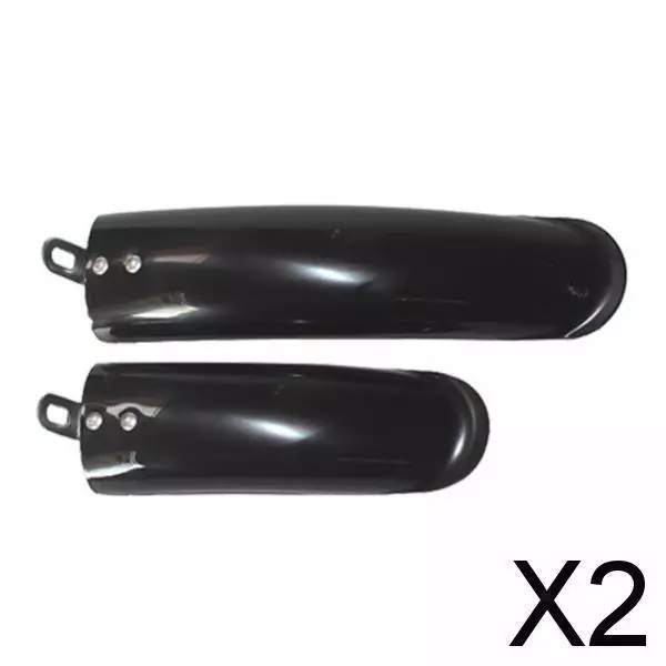 2X 2Pcs Folding Bike Mudguard Mud Guard Front Rear Fenders Cycling Parts Black