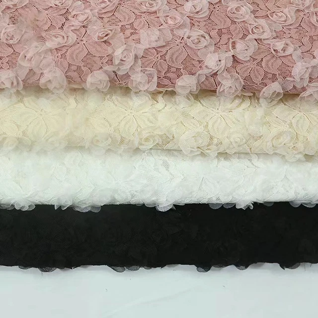 Tissu Dentelle Brodée Tête De Mort Noir - 2 M X 1,63 M - Pour Costumes Et Décorations Halloween DIY