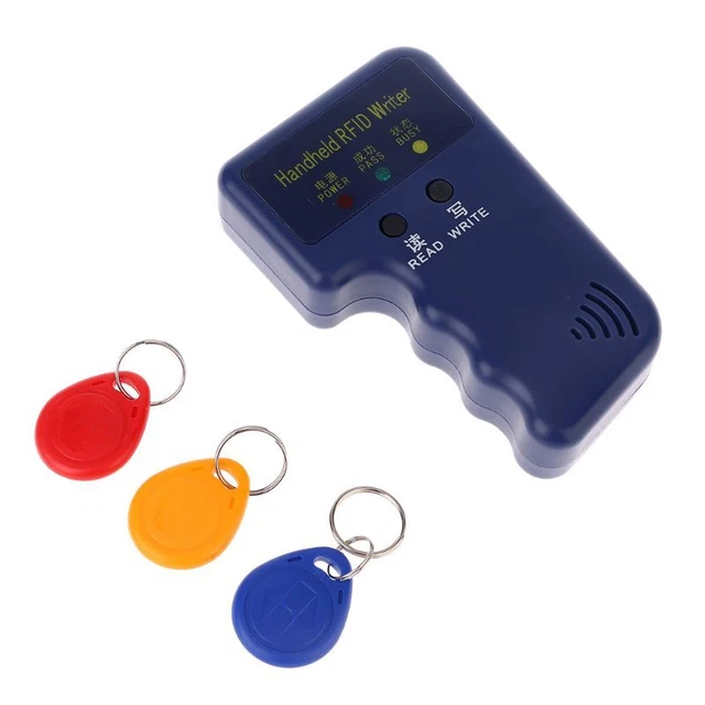 Handheld 125KHz  ID Copier/Writer/Readers/Duplicator with 3pcs ID Fob Tags
