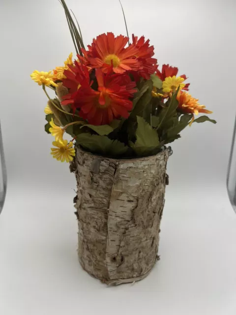 White Birch Vase Candle Holder 6in