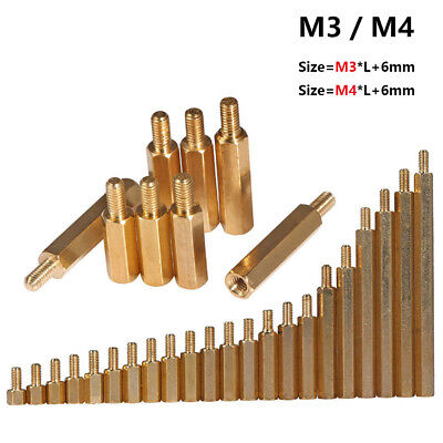 M3 Solid Brass Copper Hex Column Standoff Support Spacer Pillar for PCB Board