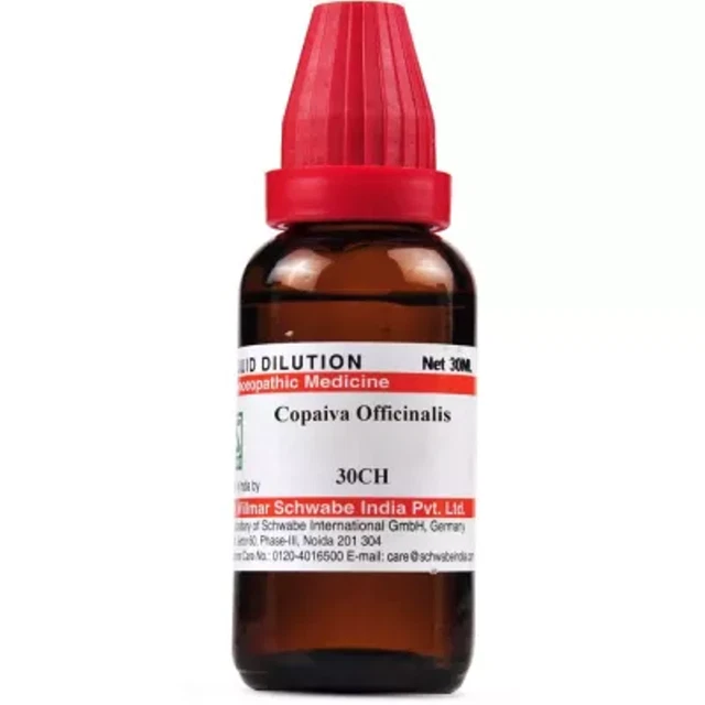 Willmar Schwabe India Copaiva Officinalis (30 ml) 100% homeopático