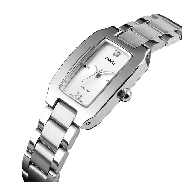 Damen Quarzuhr Edelstahlarmband Diamant Zifferblatt Weibliches O4J0