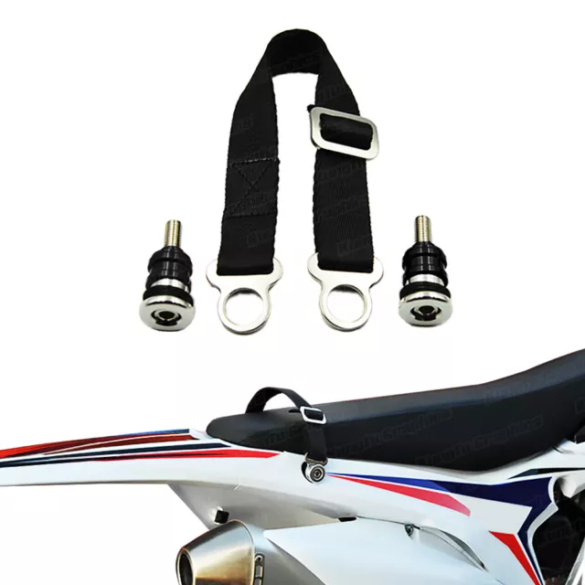 Rear Seat Strap Towing Belt for CRF 250R 450R RMZ KXF Dirt Bike MX Enduro Black