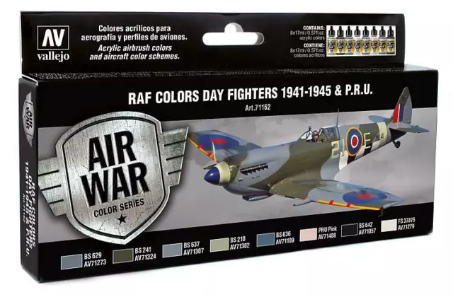 Vallejo 71162 (161,69€/l) Farb-Set RAF Tagjäger WWII, 8 x 17 ml model air Neu