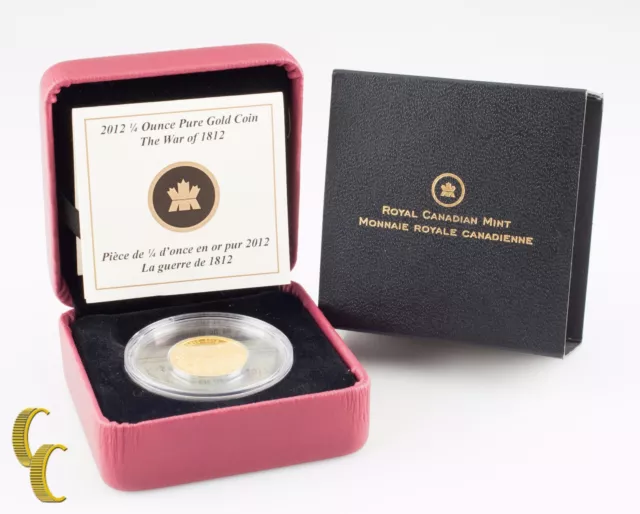 2012 Canada War of 1812 Commemorative Gold 1/4 oz. Proof w/ Box and CoA