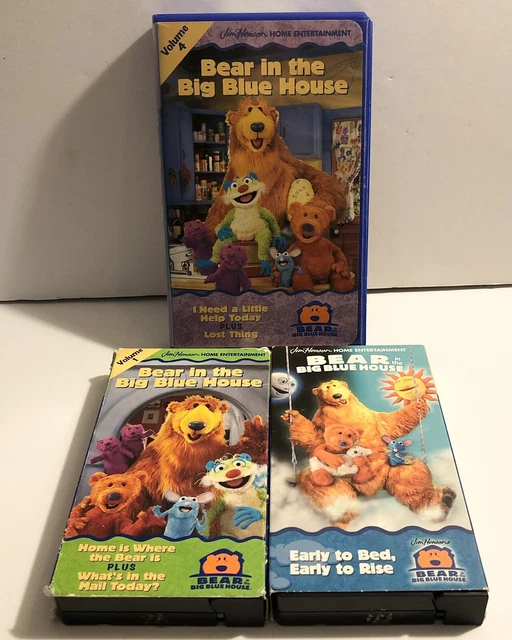 BEAR IN THE Big Blue House VHS Tape Lot of 3 - Volume 1+4+Bed - Jim ...