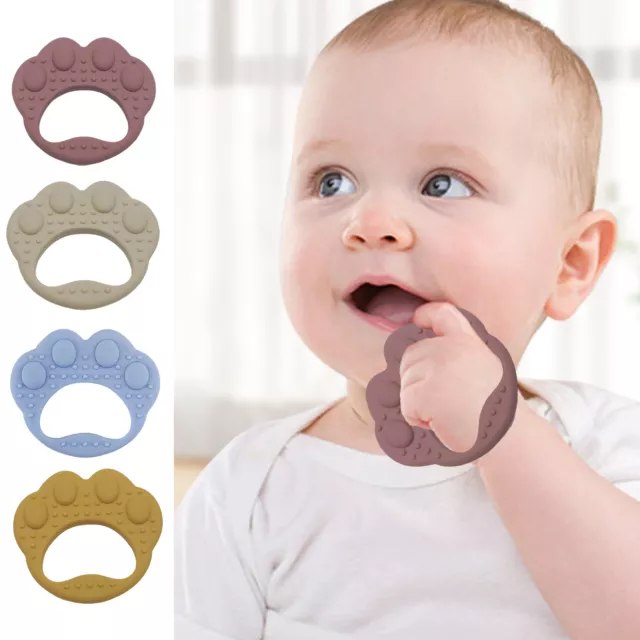 Baby Toddler Teether Soft Silicone Dog Paw Shape Baby Teethers Food-Grade