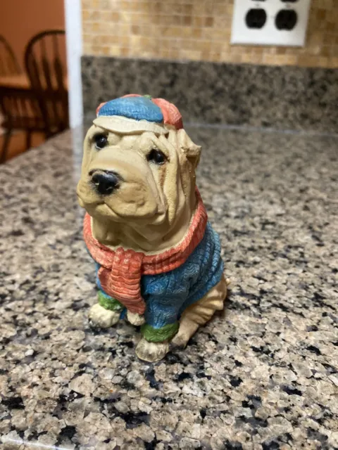 Vintage Shar Pei Puppy Dog Figurine