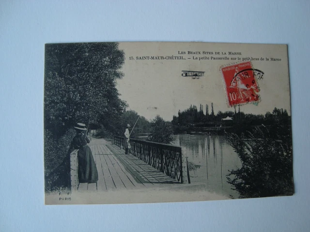 CPA  - ( 94 ) -  Saint-Maur / Créteil  - Petite Passerelle sur la Marne - 1906