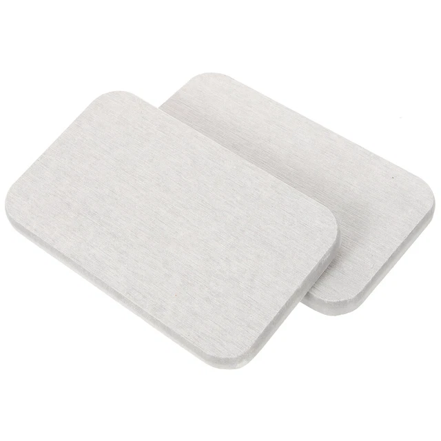 2 piezas Soporte de jabón de piedra absorbente de agua blanco para ducha