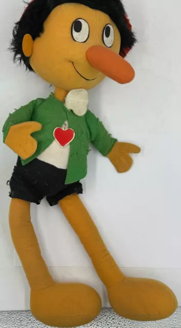 Tiere mit Herz Pinocchio 50cm+ vintage Kuscheltier Plüschtier alt antik Disney 2