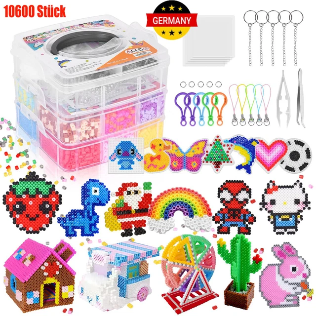 Bügelperlen Set 6300 Stück - 24 Farben Mit Platten & Zubehör