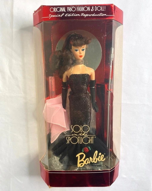 Barbie Solo Mattel in the Spotlight Special Edition Reproduction 1960 Dark Brown