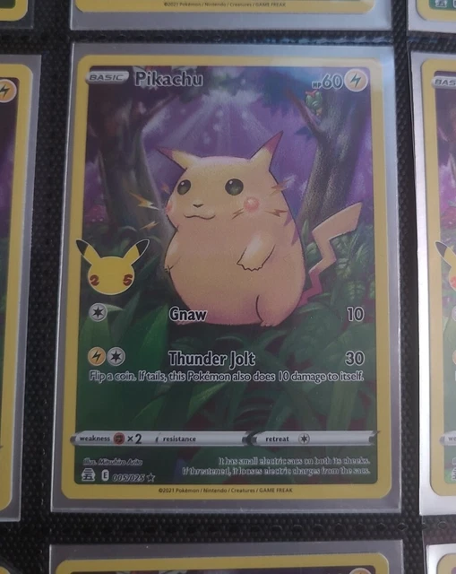 PIKACHU FULL ART Celebrations 25th Anniversary 005/025 Pokemon Card ...