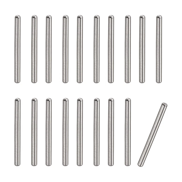 1.2X12MM DOWEL PINS, 20pcs Round Head Flat Chamfered End Dowel Pin 7.