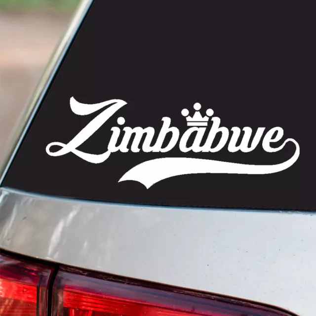 Zimbabwe Sticker Country Pride all sizes chrome and regular vinyl colors