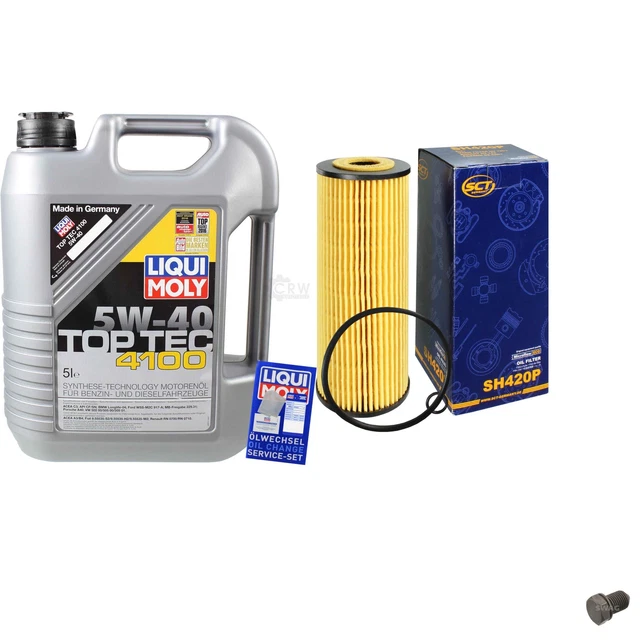 Sct Germania Filtro Olio 5 L Liqui Moly 3701 Top Tec 4100 5W-40 per Di VW. Audi