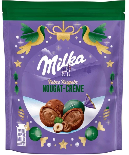 MILKA FEINE KUGELN Nougat Creme - Pralinen Schokolade Weihnachten - 90 ...