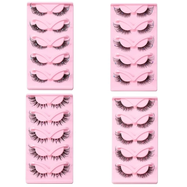 Fuzzy Volume Fake Eyelashes,Cats Eye Faux Mink Lashes,Foxes Eye False Eyelashes