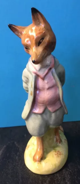 Beswick BEATRIX POTTER Figure - FOXY WHISKERED GENTLEMAN - Gold back stamp BP2a