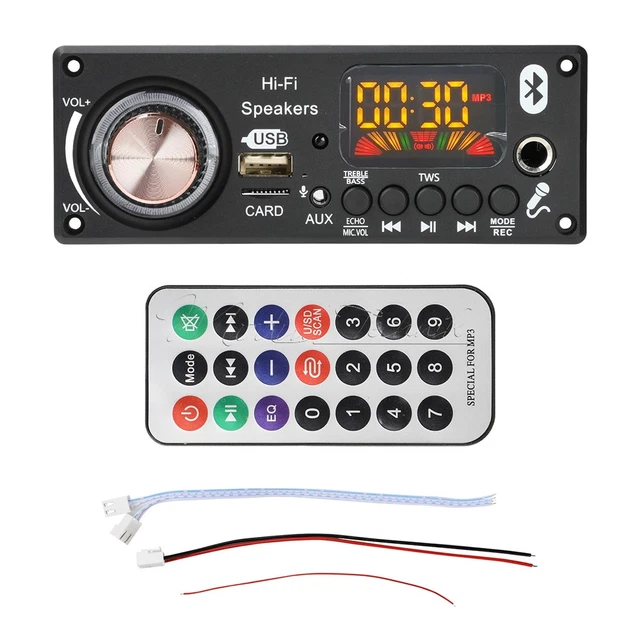 DC 12V CAR Audio MP3 Decoder Board Bluetooth 5.3 with Amplifier support ...