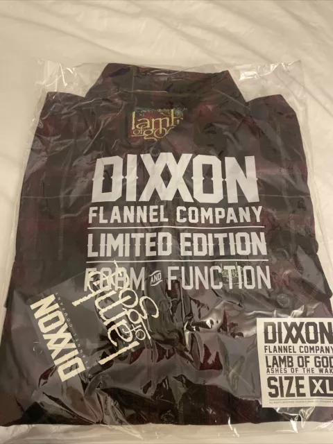 Dixxon Flannel Lamb Of God Ashes Of The Wake L Flannel Shirt NWT Limited Ed