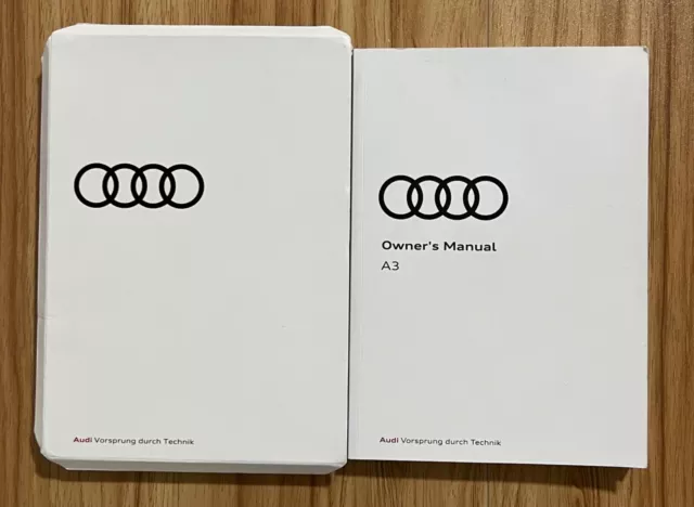 Genuine Audi A3 Owners Manual Handbook/Service Book 2020-2023