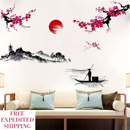 Wall Sticker Flower Decal Tree Branch Vinyl Mural Art Red Kids Room Home Decor