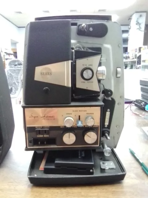 Sears Super Automatic 8mm Movie Projector. Tower USA Fwd Rev Vintage Untested