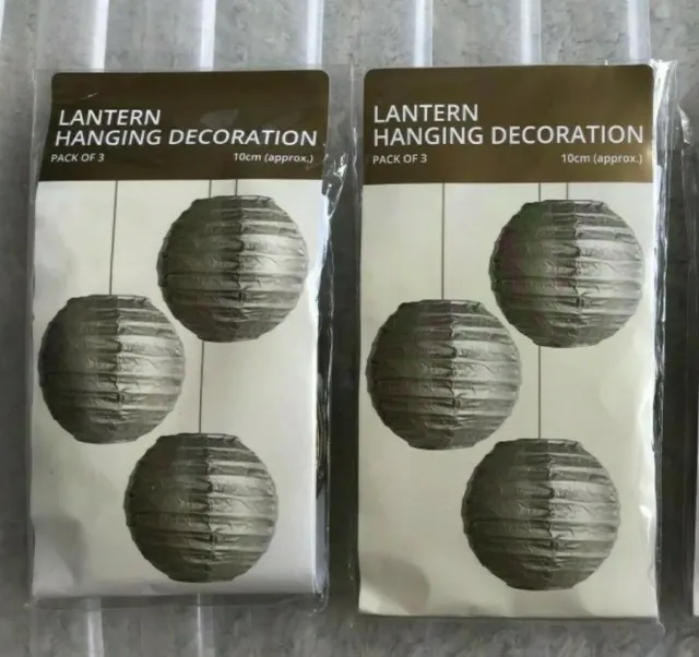 Decoraciones colgantes de linterna 2 x paquetes de 3 totalmente nuevas