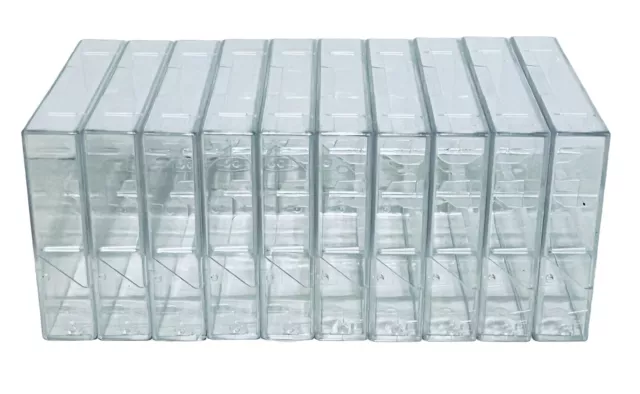 Malelo 50 Pack Audio Cassette Tape Case Clear/Clear