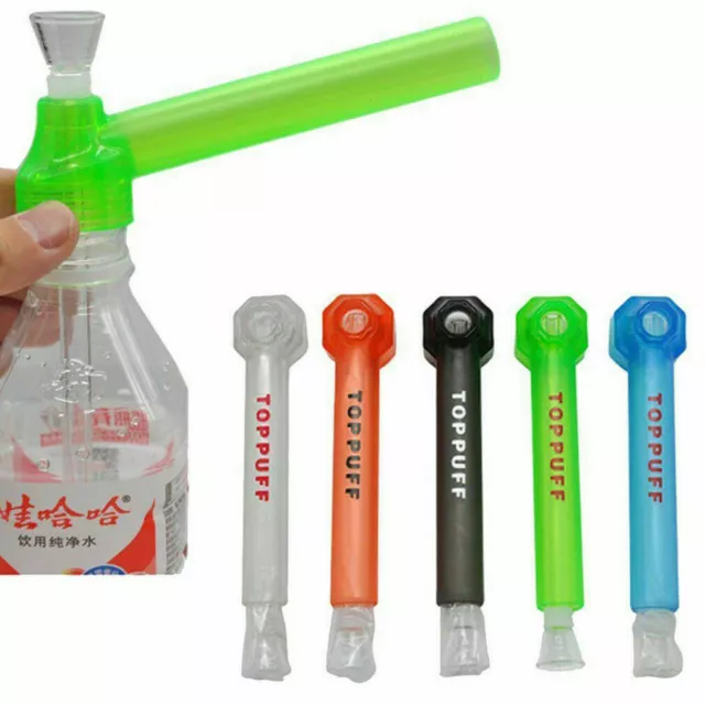 Top Puff Glass Pipe Portable Water Hookah Screw On Bottle Converter On-the-Go