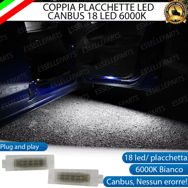 Coppia Placchette 18 Led Antipozzanghera Fiat 500X Canbus 6000K Bianco