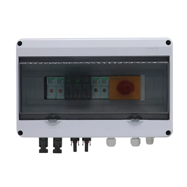 Caja combinadora fotovoltaica impermeable IP65 2 en 1 caja combinadora de salida matriz fotovoltaica de alta calidad
