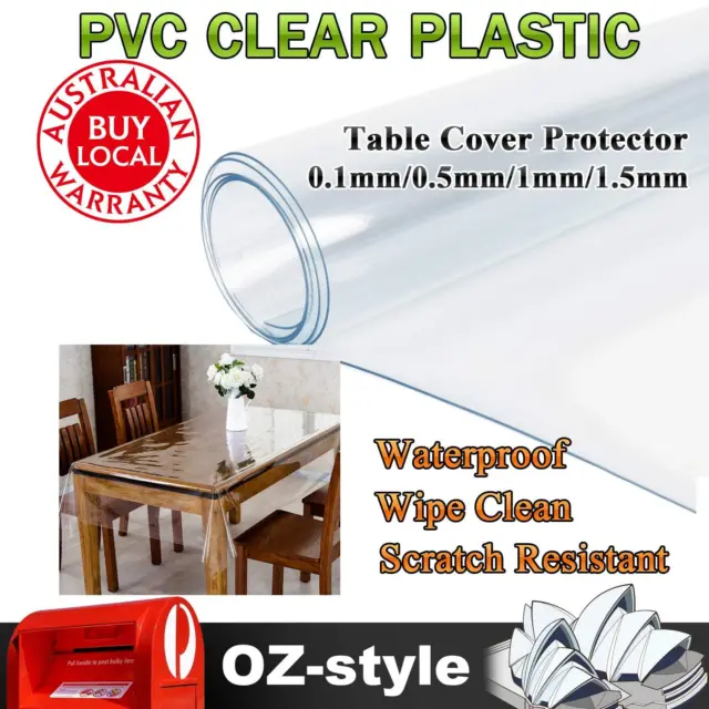 Non-toxic Super Clear Tablecloth Protector Cover Plastic Vinyl Scratch Resistant