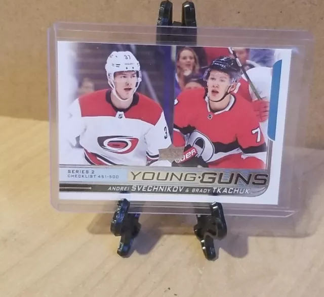 2018-19 Upper Deck Series 2 Young Guns Checklist Svechnikov/Tkachuk #500 🔥🔥