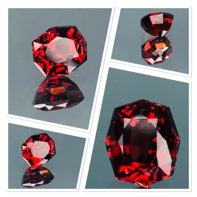 Rhodolight Garnet Vivid Red Gemstone Natural 1.35 Carat Untreated Custom Cut