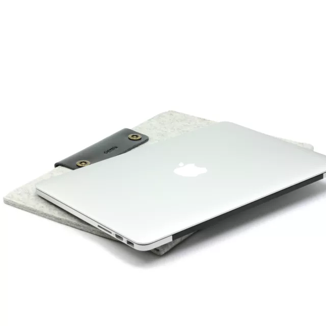 Housse de protection Macbook Air 13 pouces Urcover® étui compartiment housse en gris clair/noir 2