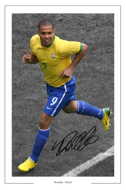 Ronaldo Brazil Signed Photo Print Autograph Soccer