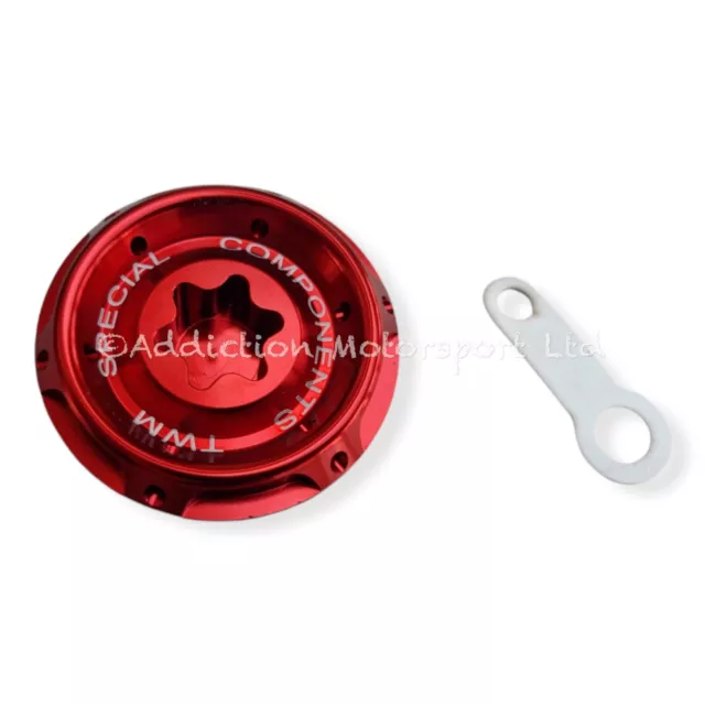 1x TWM CNC Aluminium Oil Plug Cap Red for BMW S1000RR 2012