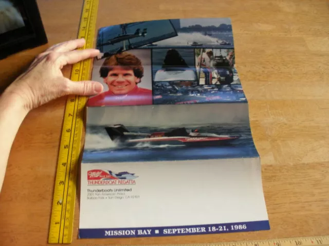 1986 Power Boat Racing Miss Budweiser Thunderboat Regatta pamphlet program form