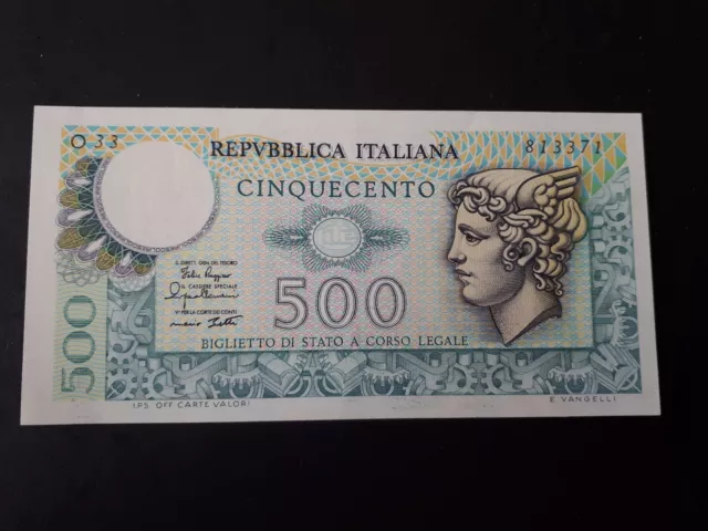 Banconota Lire 500 Mercurio Serie O Fds