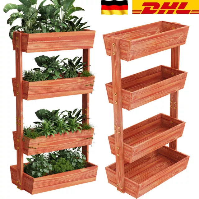 XXL Hochbeet Holz Vertikalbeet Pflanzenkasten Blumenkasten Gemüse Kräuterbeet DE