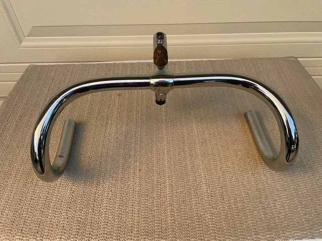 Rare Cinelli 16 Steel Campione Del Mondo Road Handlebars & #1 Steel Badged Stem