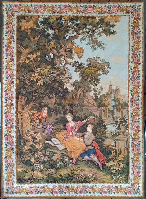 TAPISSERIE MURALE LES Fêtes Galantes Artis Flora num 10/85 Cluny Paris - 190x140 EUR 335,00 - FR