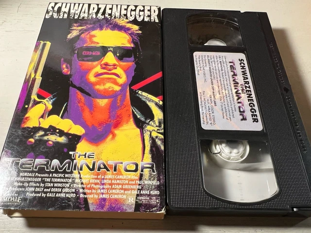 Terminator Giving The Back THE TERMINATOR (1984) VHS Sci-fi Action Arnold Schwarzenegger 1991 ...
