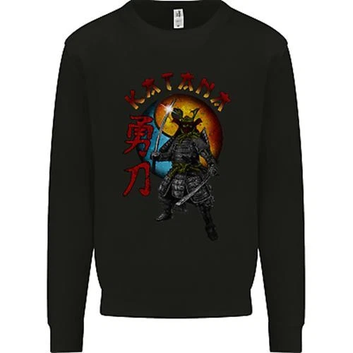 Felpa Maglione Kanata Guerriero Giapponese Samurai MMA Bambini